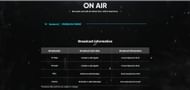 Screenshot from the official website containing broadcast information (Image via Arknights website)